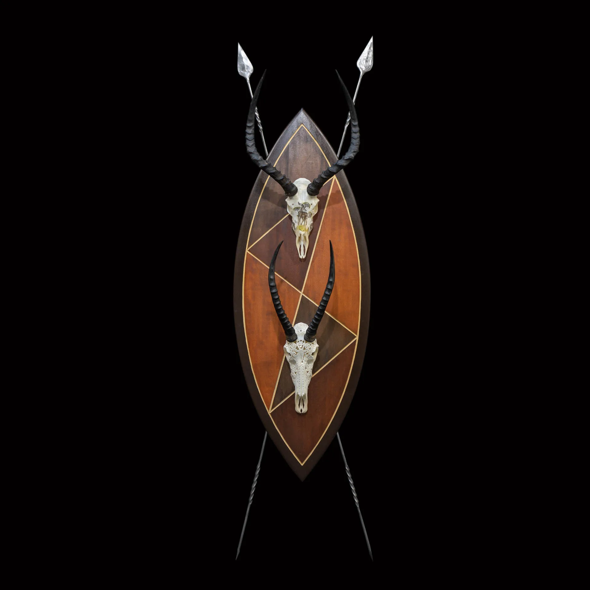 Impala Blesbok Zulu Skulls Carved Skrim Skull Mount — Highveld Taxidermists