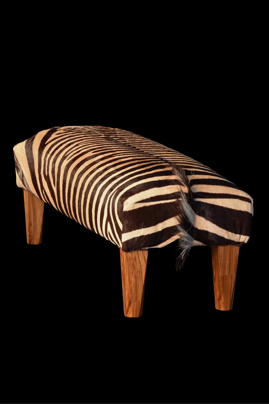 Zebra Ottoman Front — Highveld Taxidermists