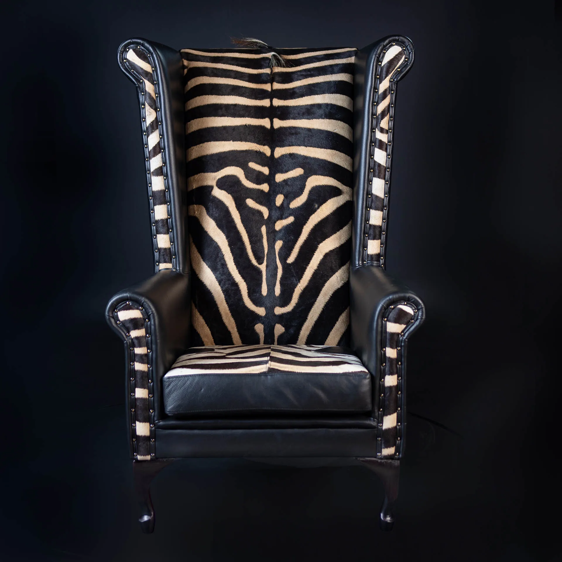 Zebra Wingback Chair — Highveld Taxidermists