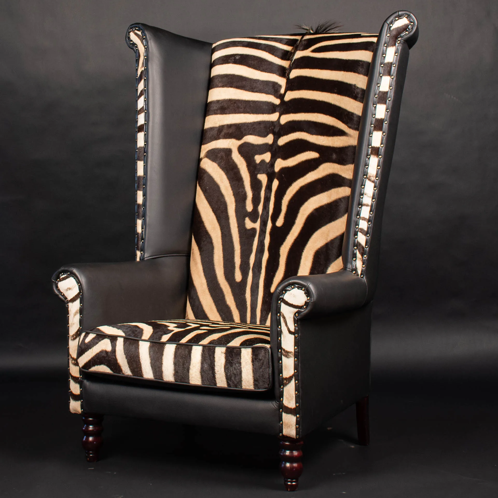 Zebra Wingback Chair — Highveld Taxidermists