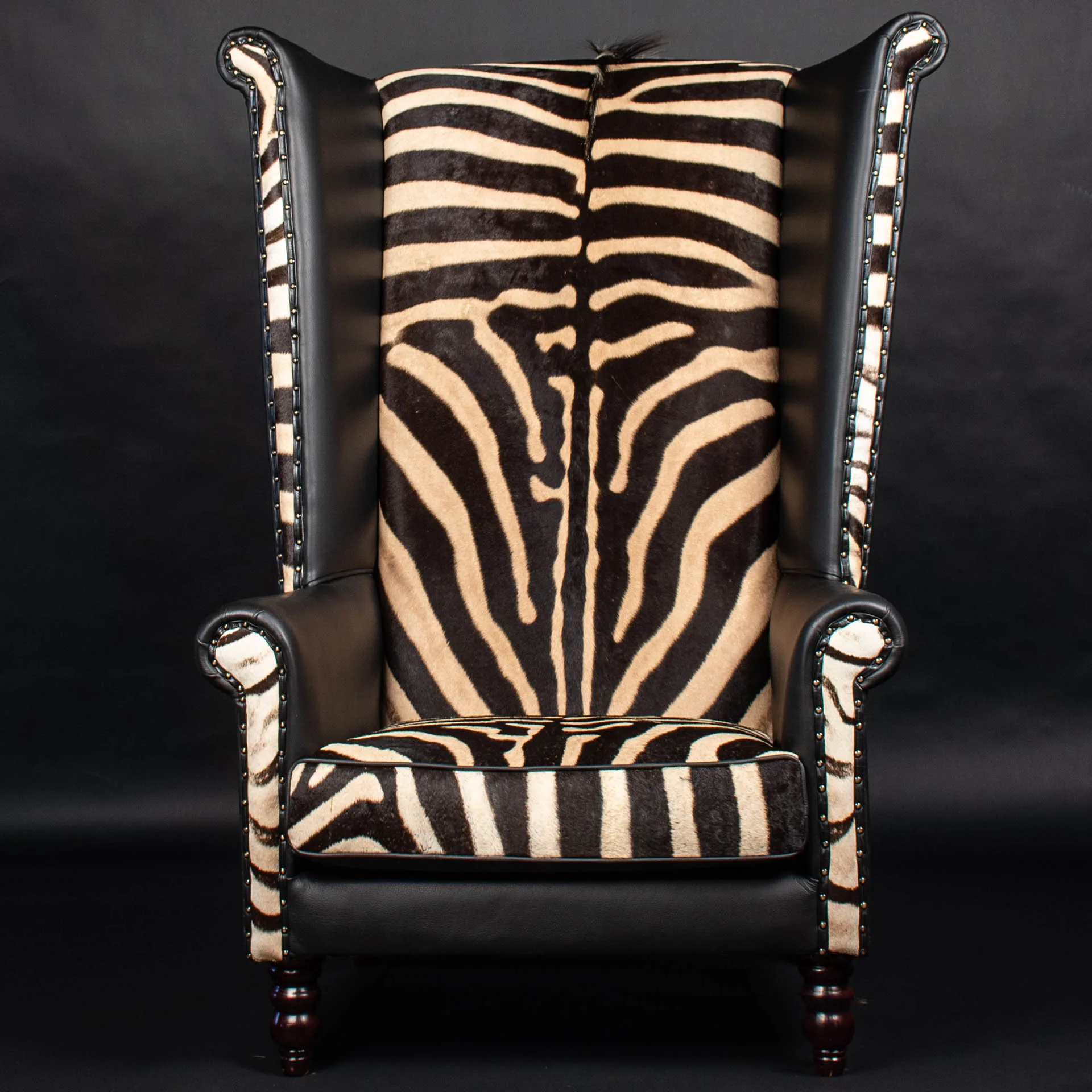 Zebra Wingback Chair — Highveld Taxidermists