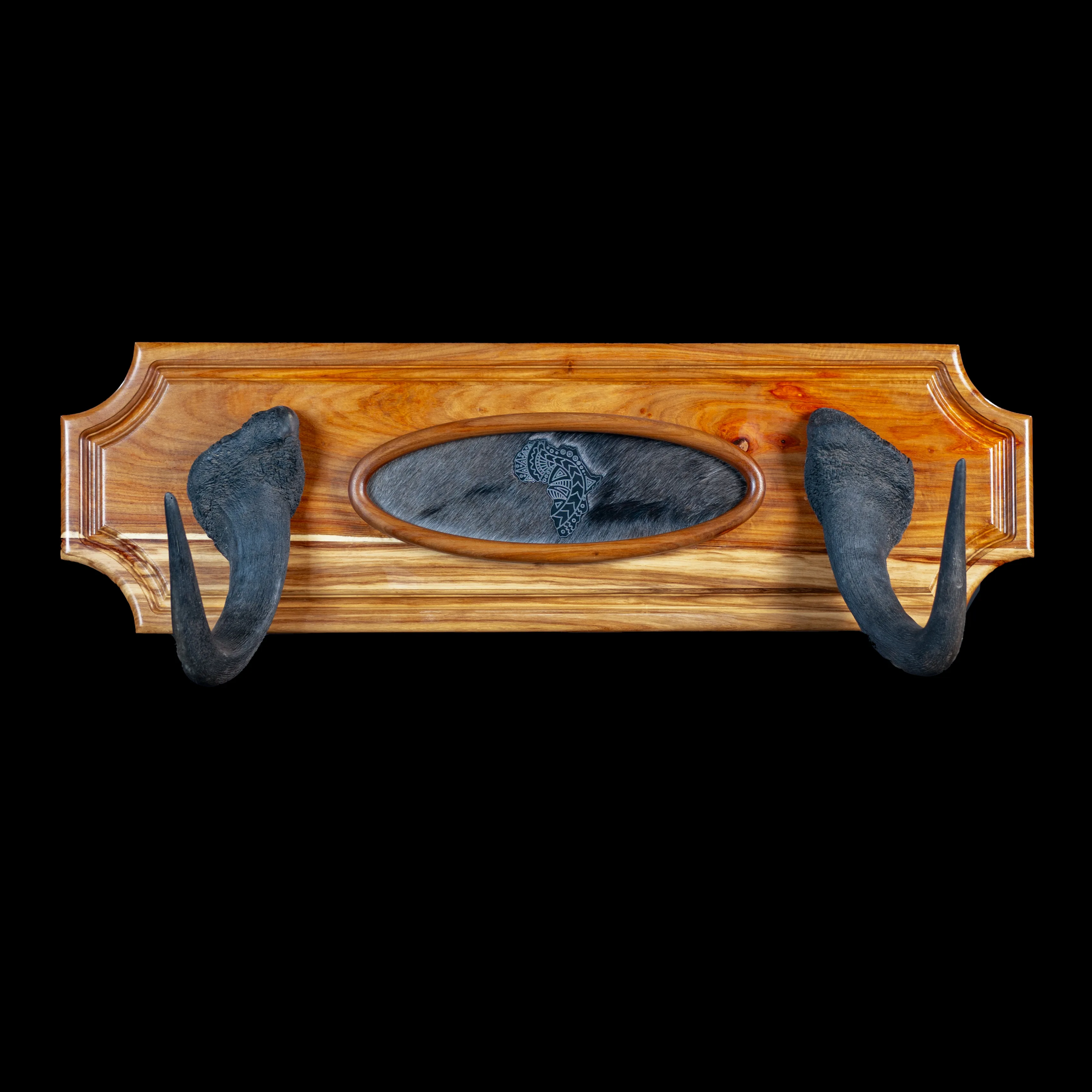 Black Wildebeest Gunrack — Highveld Taxidermists