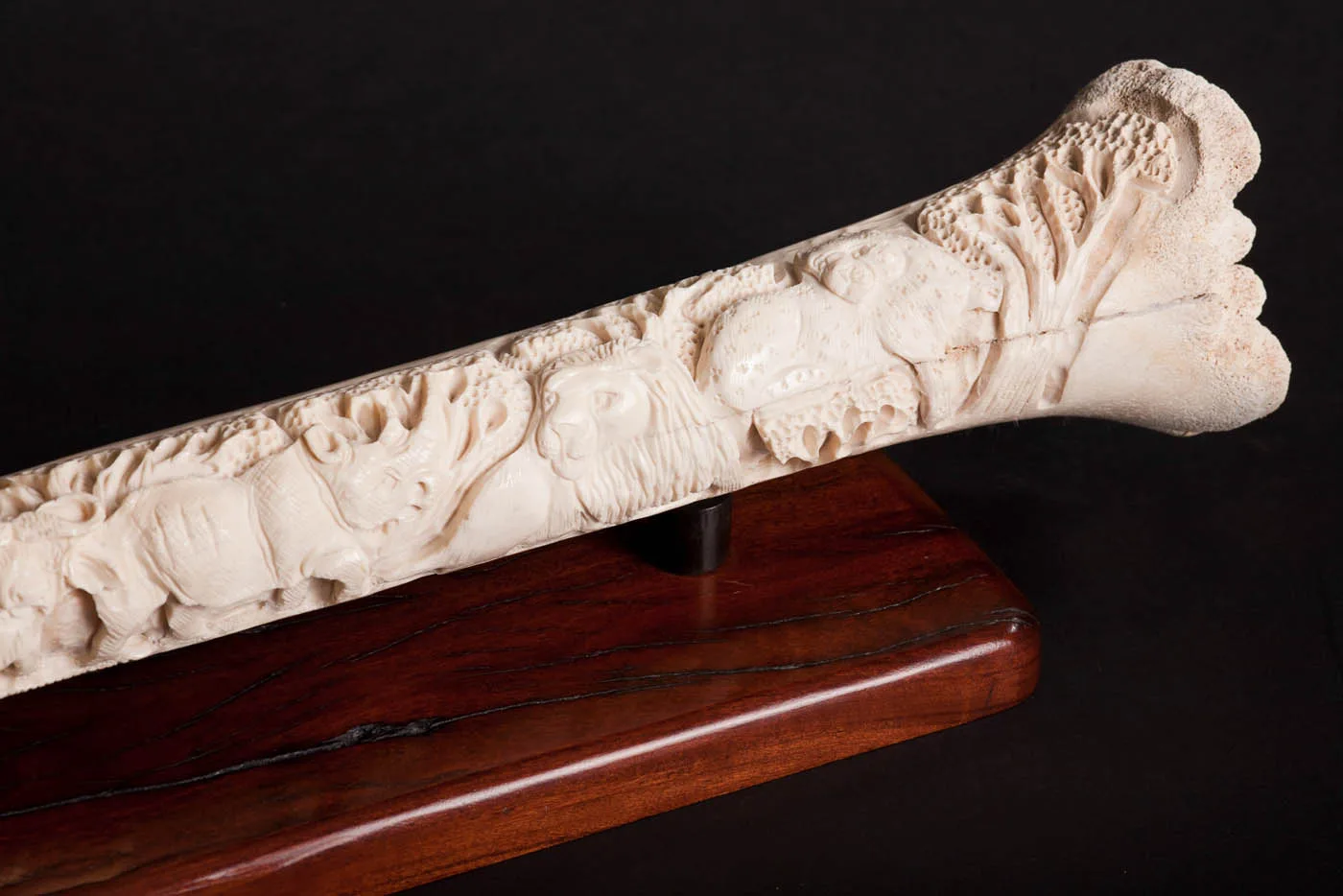 Giraffe bone carved detail — Highveld Taxidermists