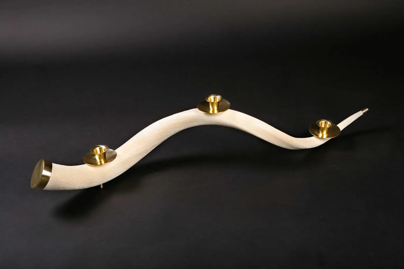 Kudu horn candle holder white — Highveld Taxidermists