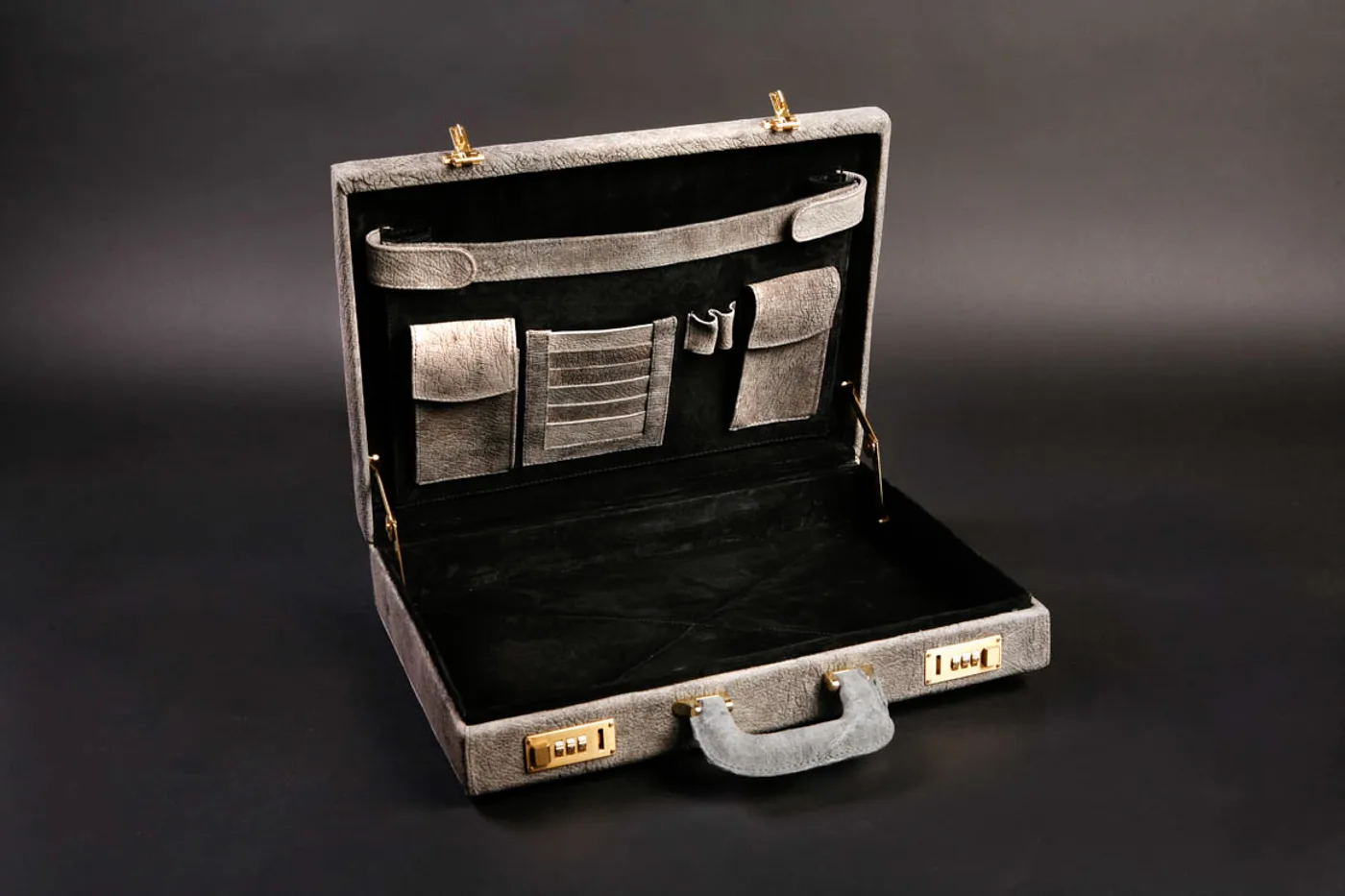 Rhino Briefcase open — Highveld Taxidermists