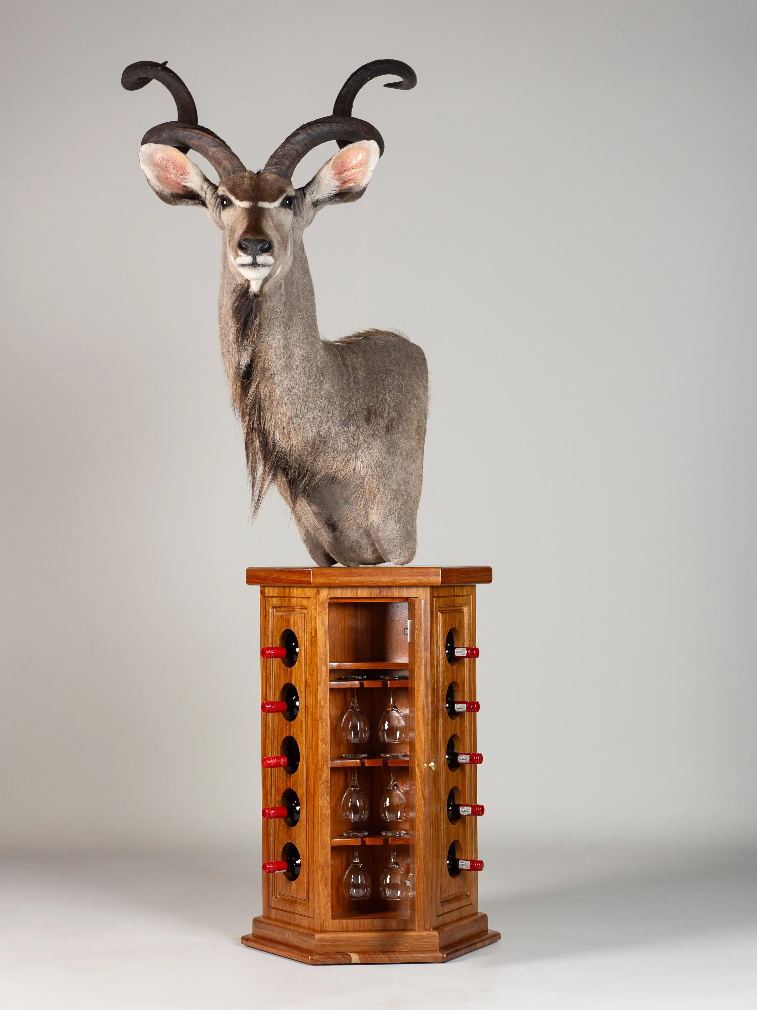 Kudu Pedestal Wine — Highveld Taxidermists